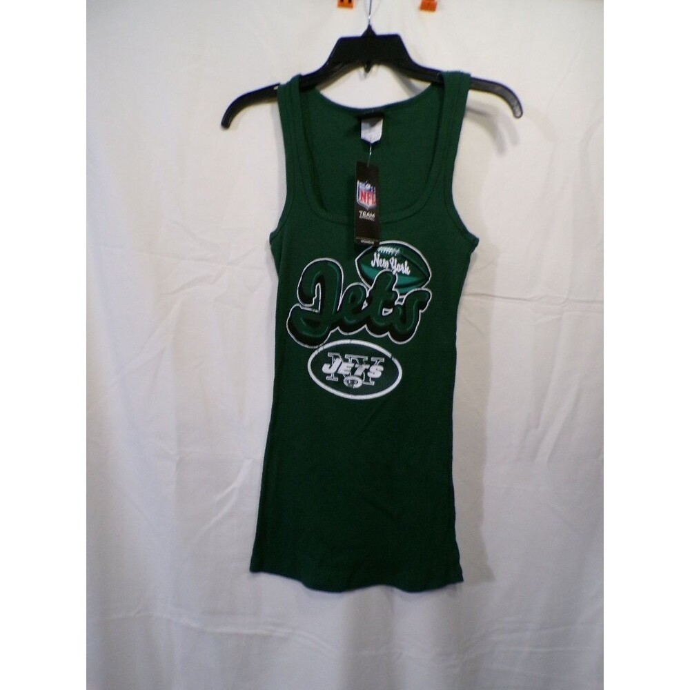 Team Apparel Women's M Green NY Jets Ribbed Camisole Tank Top NWT